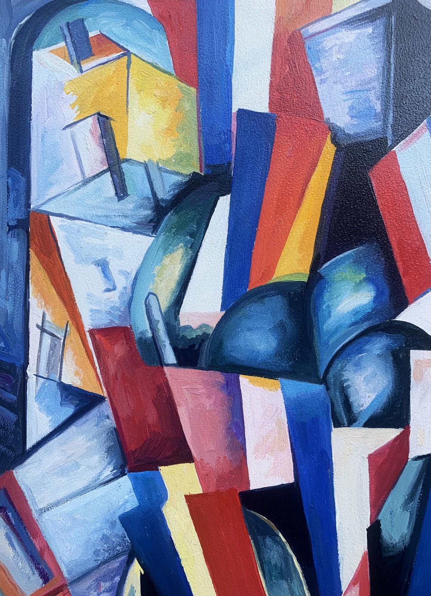 Abstract oil painting Geometry of life Victor Konotopsky