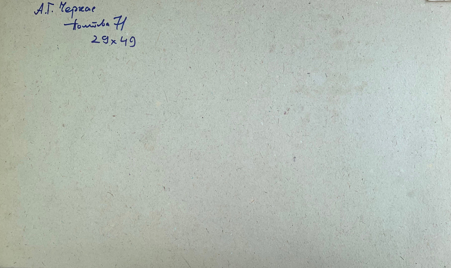 Watercolor painting Winter houses A. G. Cherkas