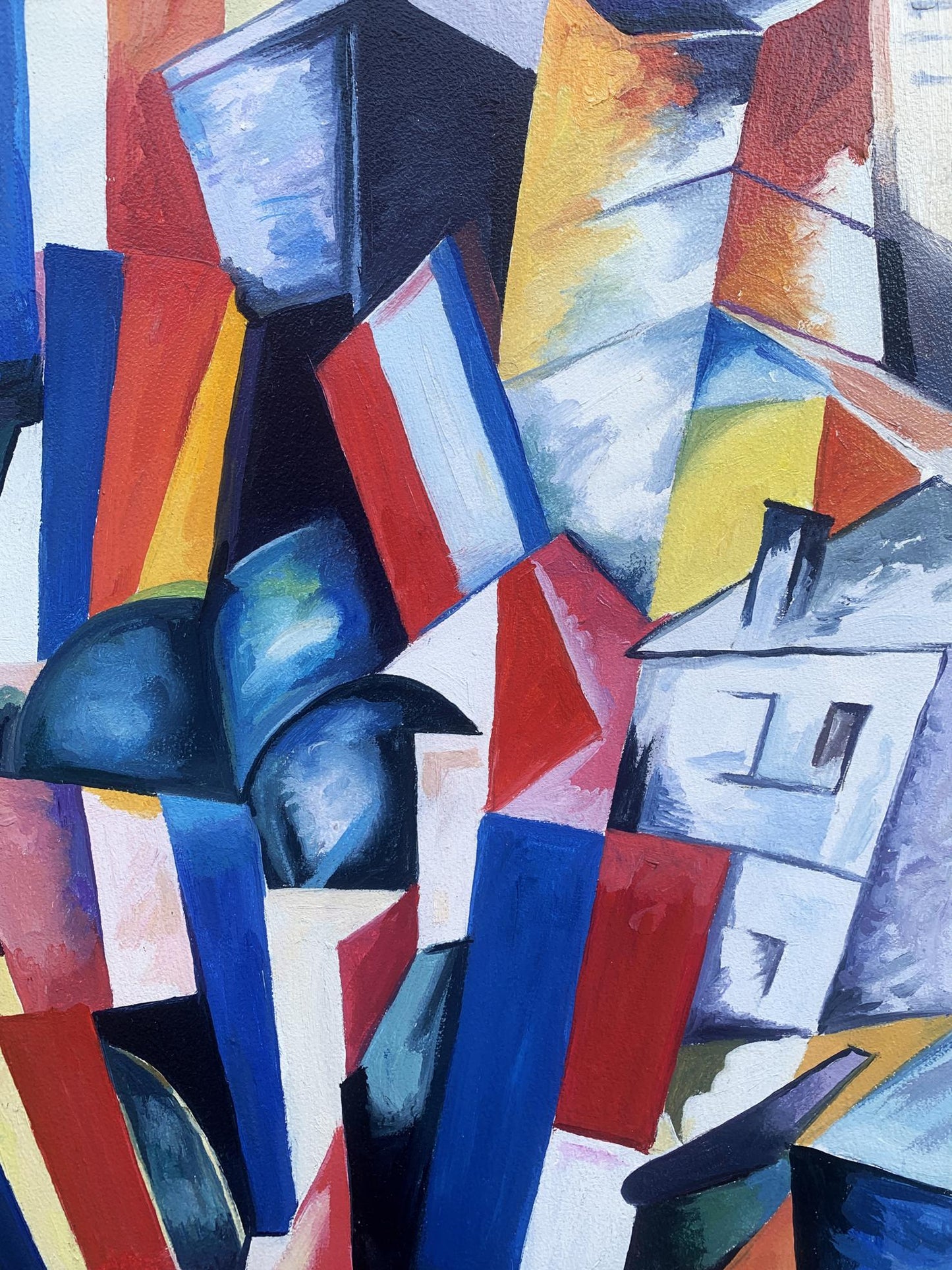 Abstract oil painting Geometry of life Victor Konotopsky