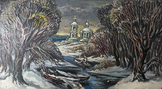 oil painting winter landscape buy