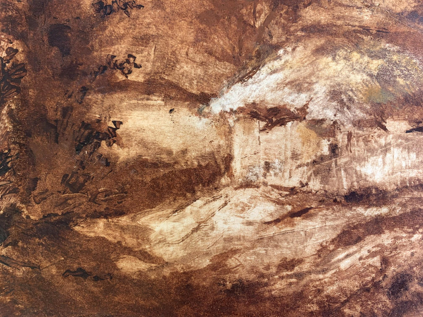 Sepia painting One morning A. G. Cherkas