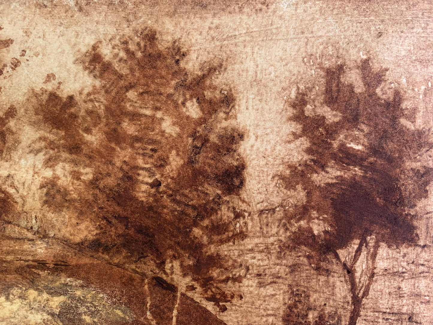 Sepia painting One morning A. G. Cherkas