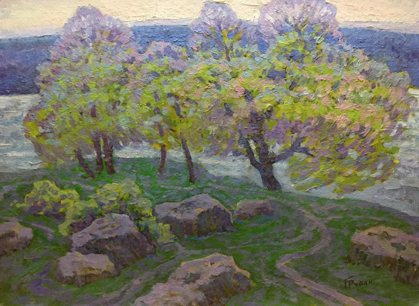 Oil painting Spring in the Kherson region Grigory Savelievich Ruban