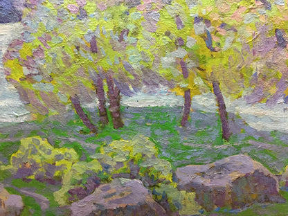 Oil painting Spring in the Kherson region Grigory Savelievich Ruban