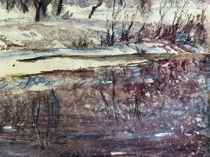 Watercolor painting Winter embellishments A. G. Cherkas