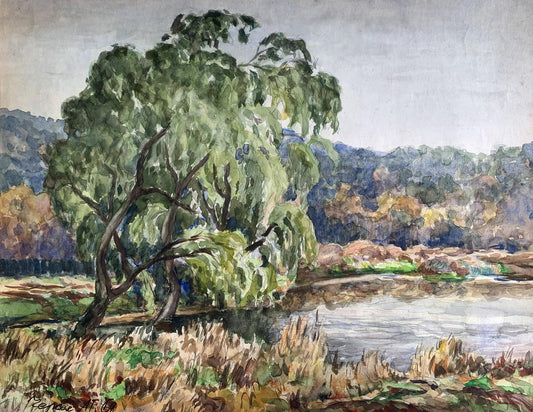 Watercolor painting Early autumn A. G. Cherkas