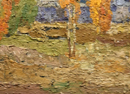 Oil painting Autumn landscape Lukin Alexander Vasilievich