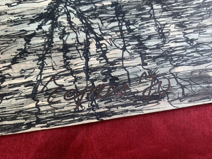 Ink painting Houses after the rain A. G. Cherkas