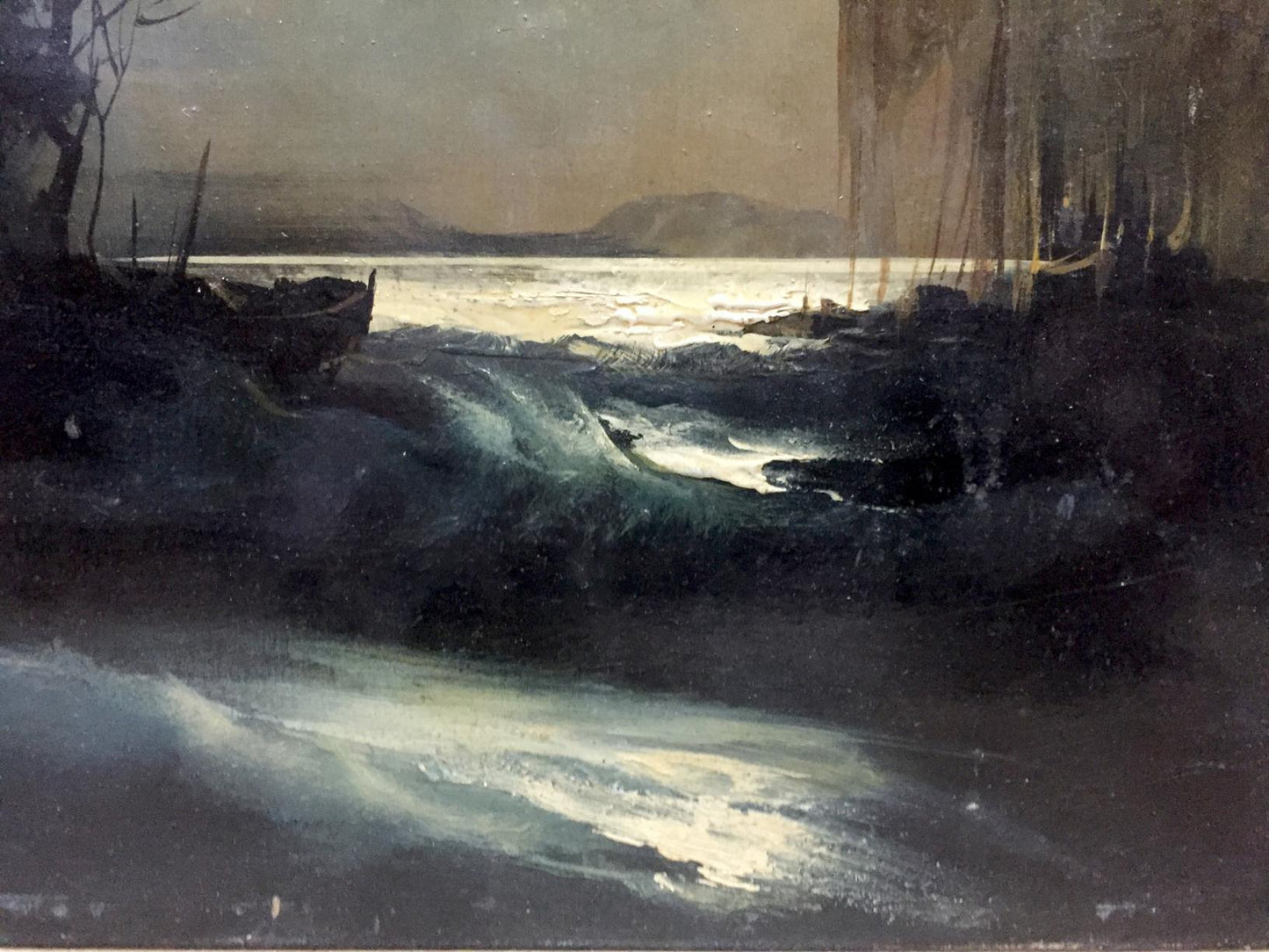 Oil painting Night on the beach Zebek Vladimir Evgenievich