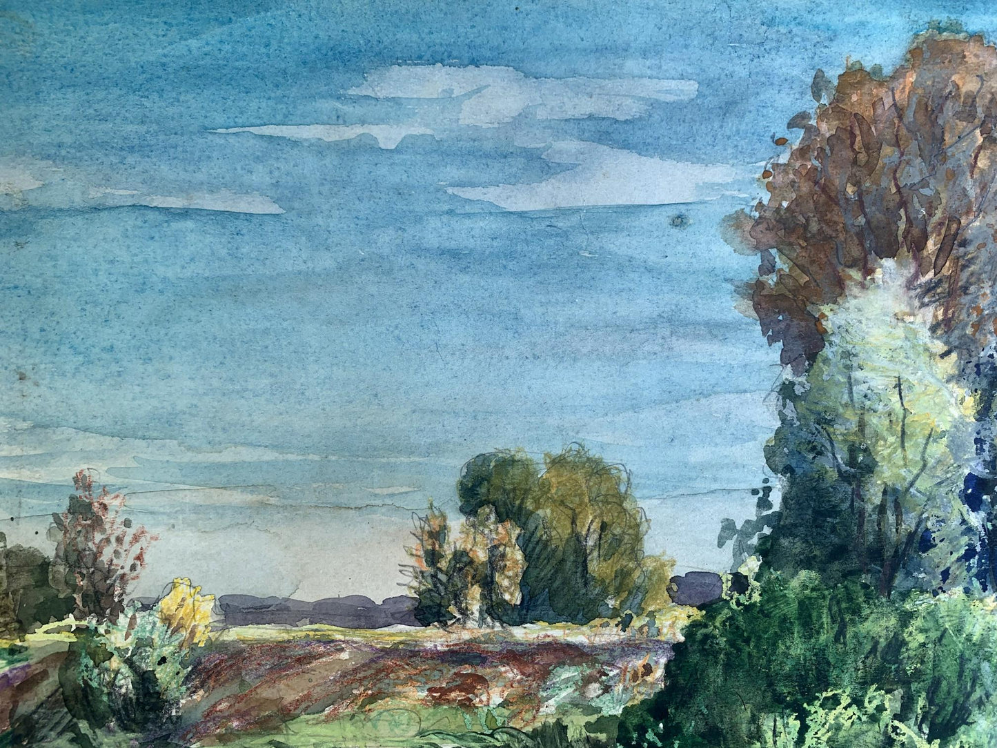 Watercolor painting Forest park A. G. Cherkas