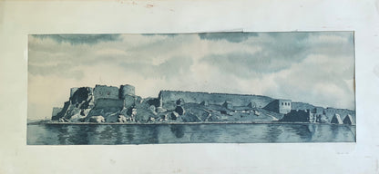 Oil painting Fortress landscape Bogdanovsky Voldemar Stanislavovich