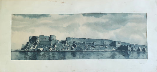 Oil painting Fortress landscape Bogdanovsky Voldemar Stanislavovich