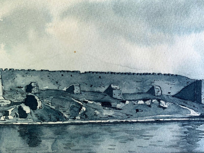 Oil painting Fortress landscape Bogdanovsky Voldemar Stanislavovich