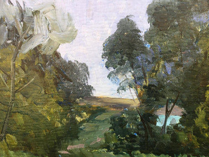 Oil painting Trees along the road Anatoly Bloshenko