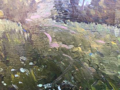 Oil painting Trees along the road Anatoly Bloshenko