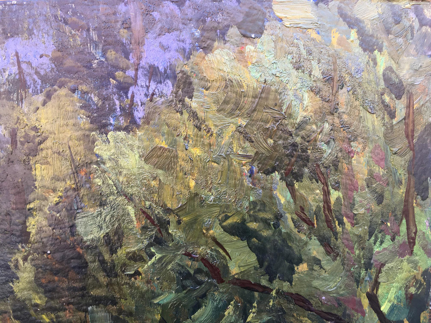 Oil painting Trees along the road Anatoly Bloshenko