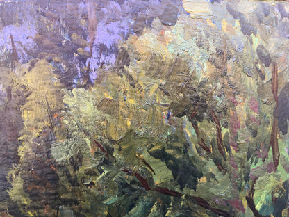 Oil painting Trees along the road Anatoly Bloshenko