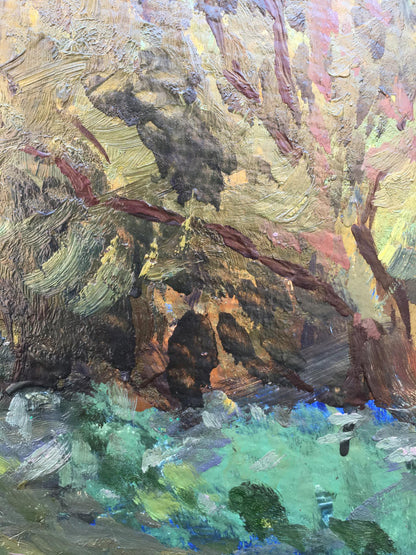 Oil painting Trees along the road Anatoly Bloshenko