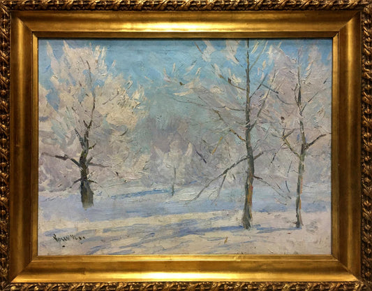 Oil painting Forest covered with snow Matvey Kogan-Shats