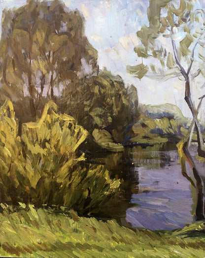 Oil painting Cozy place in the forest Bloshenko Anatoly Mikhailovich