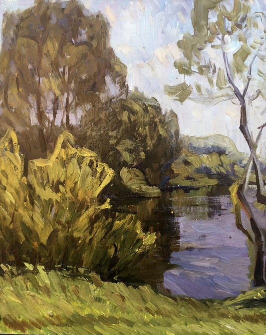 Oil painting Cozy place in the forest Bloshenko Anatoly Mikhailovich