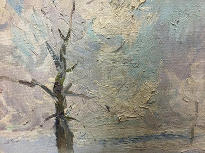 Snowy Tranquility: Matvey Kogan-Shats' Oil Depiction of the Forest