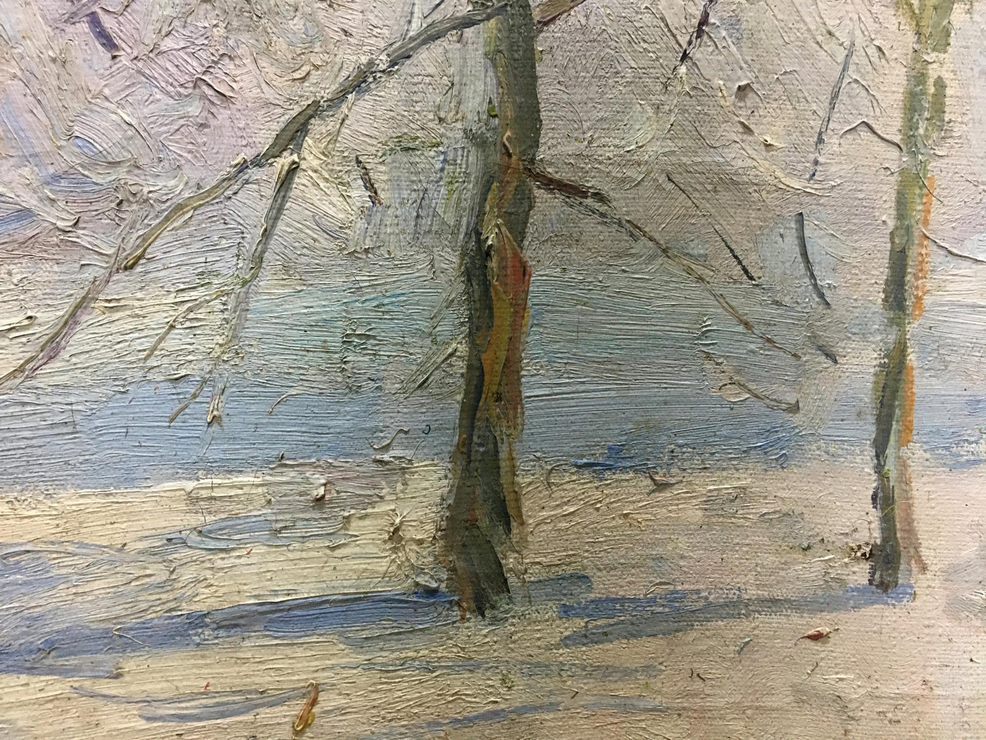Immersed in Winter Wonderland: Matvey Kogan-Shats' Snow-Covered Forest Oil Art