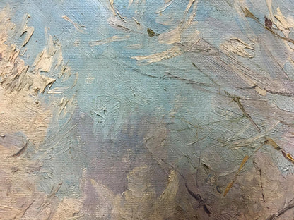 Winter's Majesty: Matvey Kogan-Shats' Oil Portrait of the Forest in Snow
