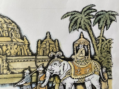 Watercolor, Ink, painting India Litvinov Oleg Arkad'yevich