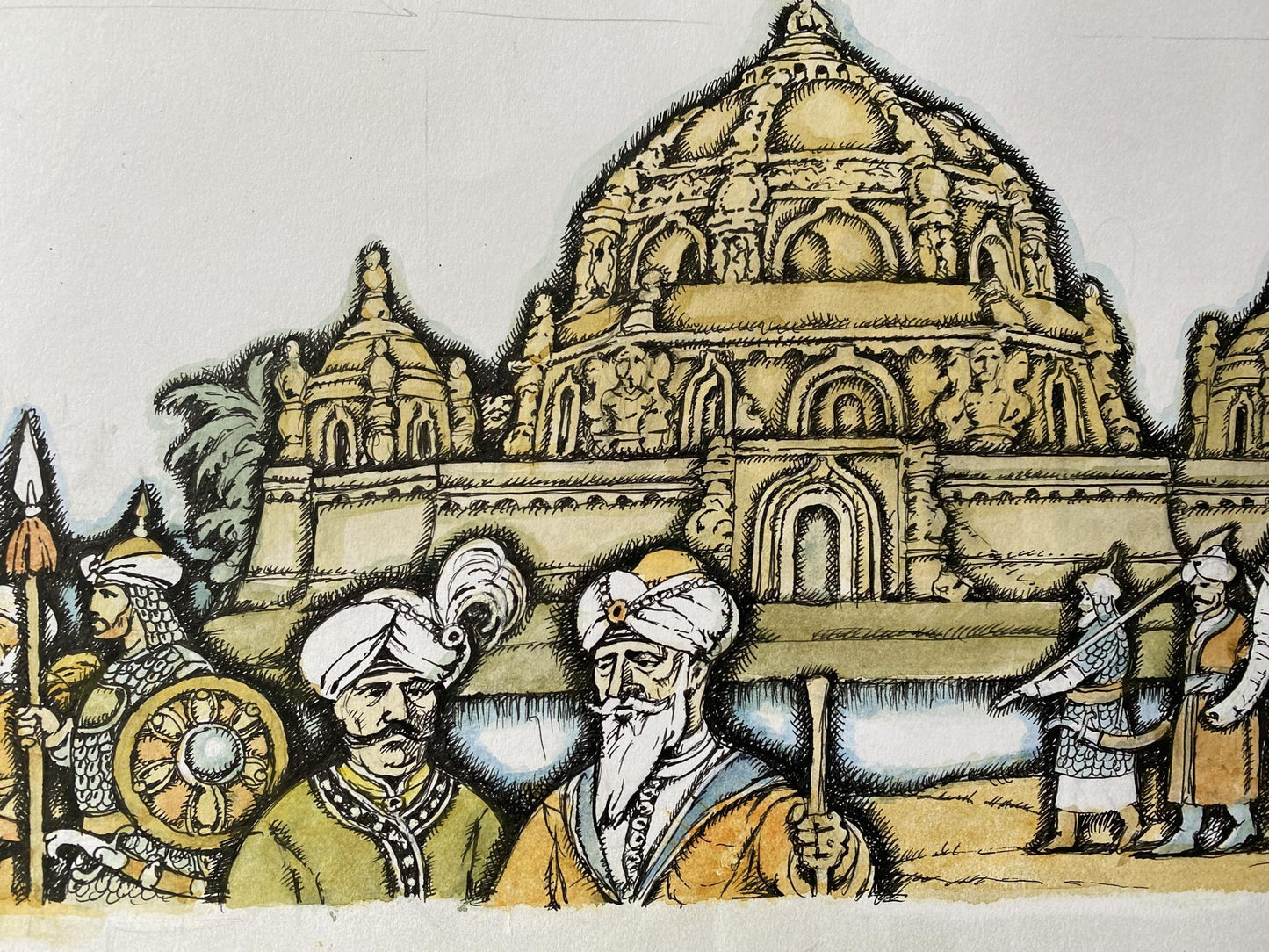 Watercolor, Ink, painting India Litvinov Oleg Arkad'yevich