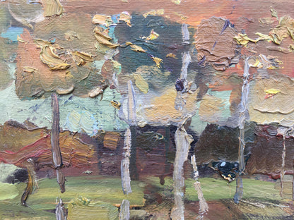 Oil painting Twilight in the forest Bloshenko Anatoly Mikhailovich