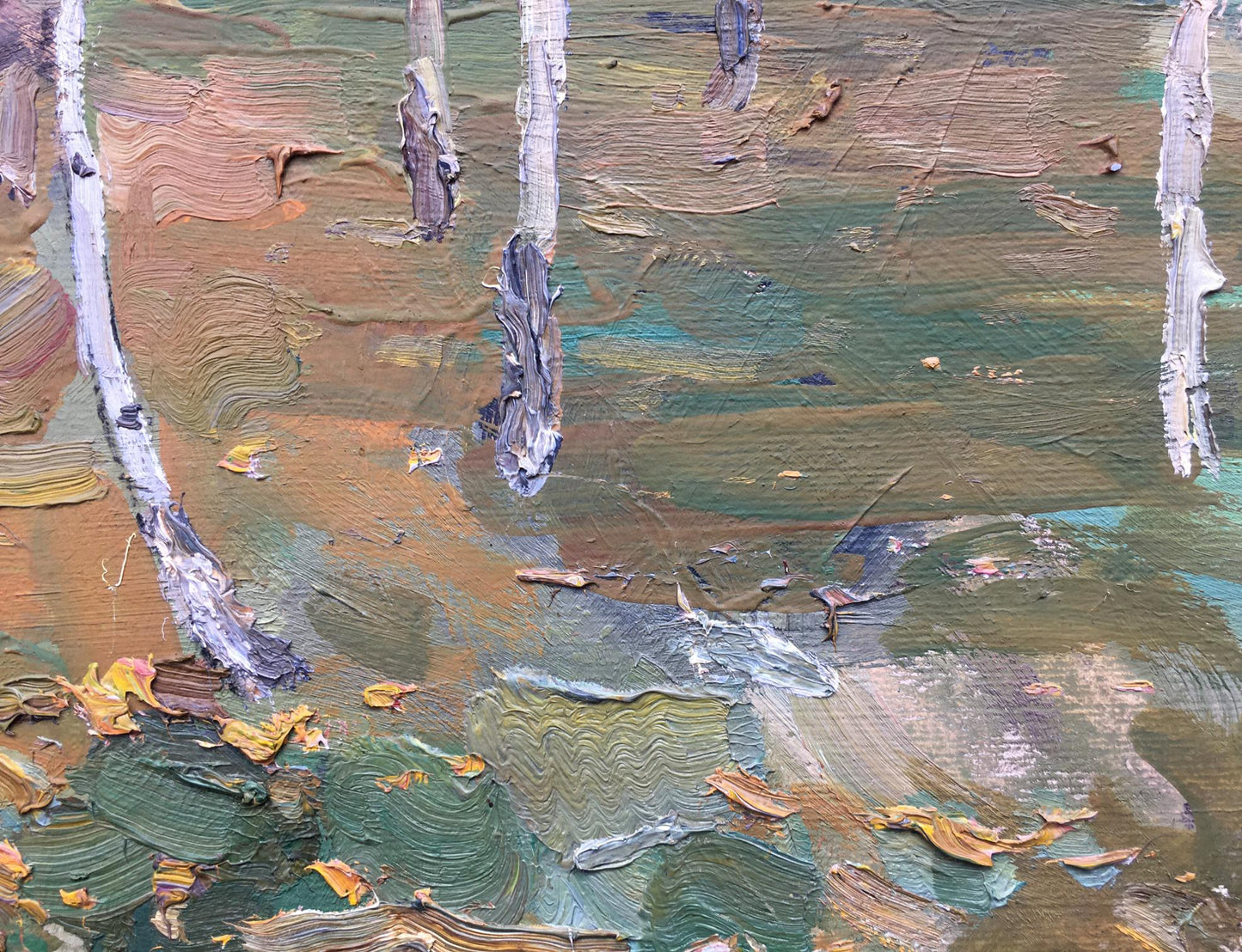 Oil painting Twilight in the forest Bloshenko Anatoly Mikhailovich