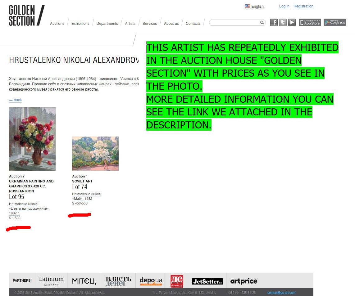 Oil painting of a walk through the forest by Nikolay Aleksandrovich Khrustalenko