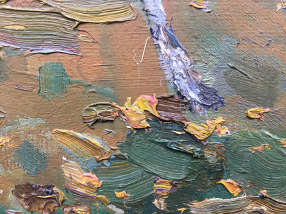 Oil painting Twilight in the forest Bloshenko Anatoly Mikhailovich