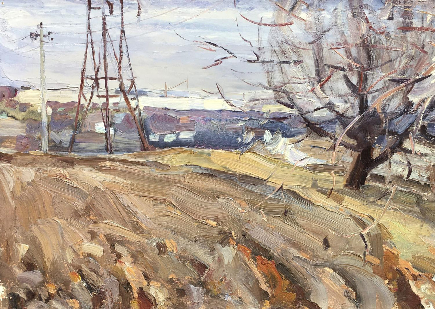 Oil painting In field Bloshenko Anatoly Mikhailovich