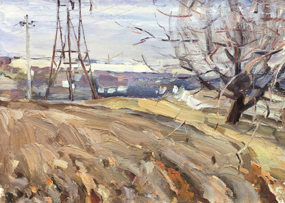 Oil painting In field Bloshenko Anatoly Mikhailovich