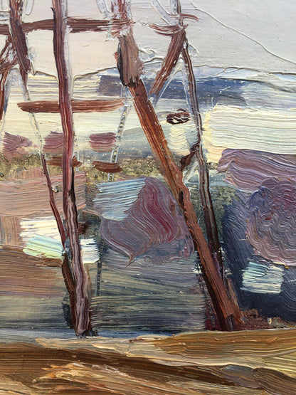 Oil painting In field Bloshenko Anatoly Mikhailovich