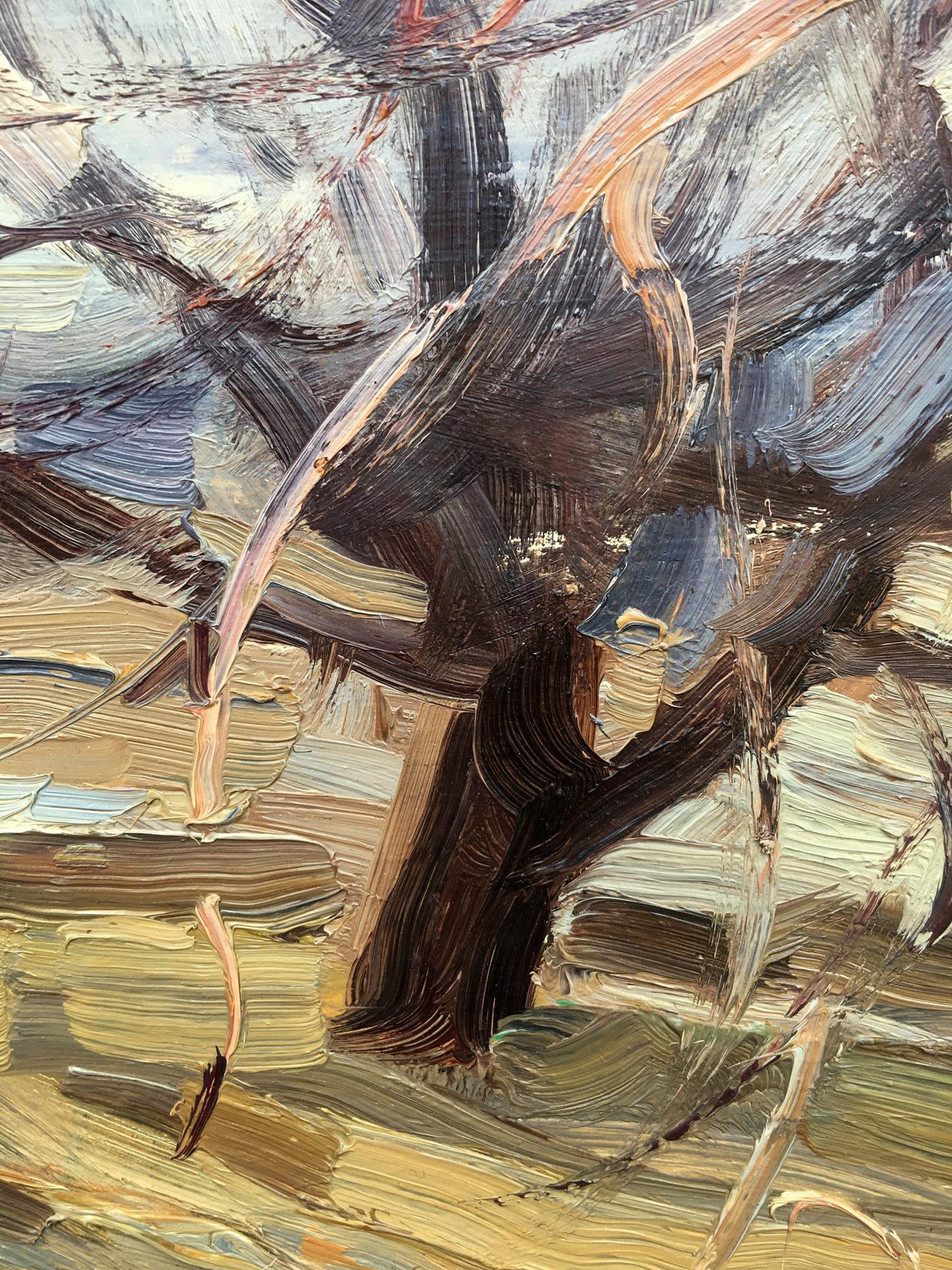 Oil painting In field Bloshenko Anatoly Mikhailovich