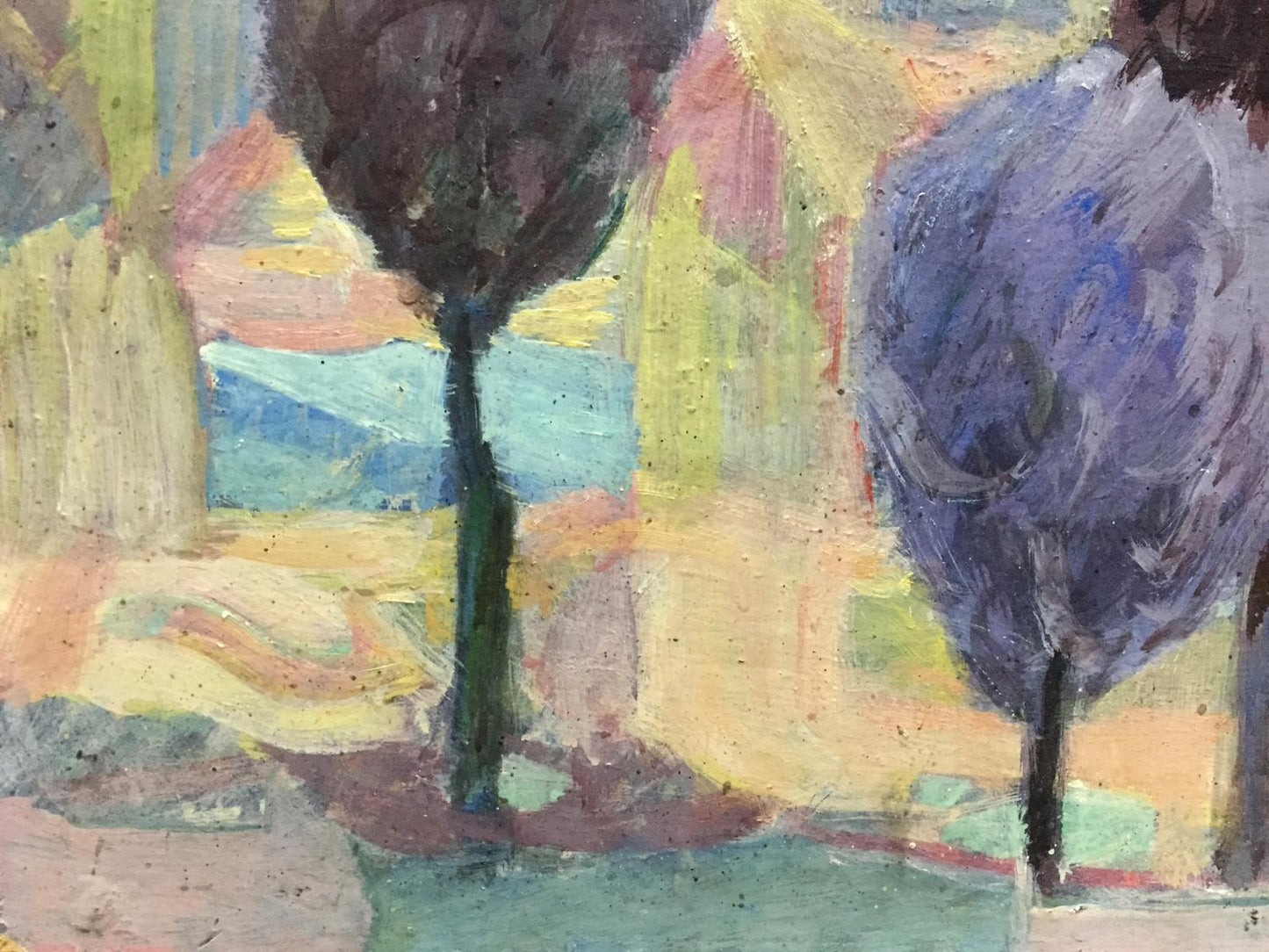 Abstract oil artwork titled "Artist's World" by Konstantin Silovich Kachanov