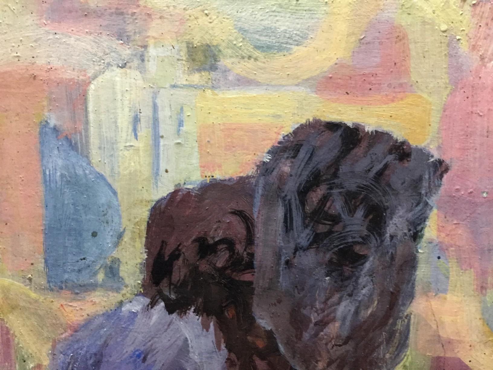 Artist's World depicted in an abstract oil painting by Konstantin Silovich Kachanov