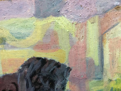 Abstract portrayal of "Artist's World" by Konstantin Silovich Kachanov in oil