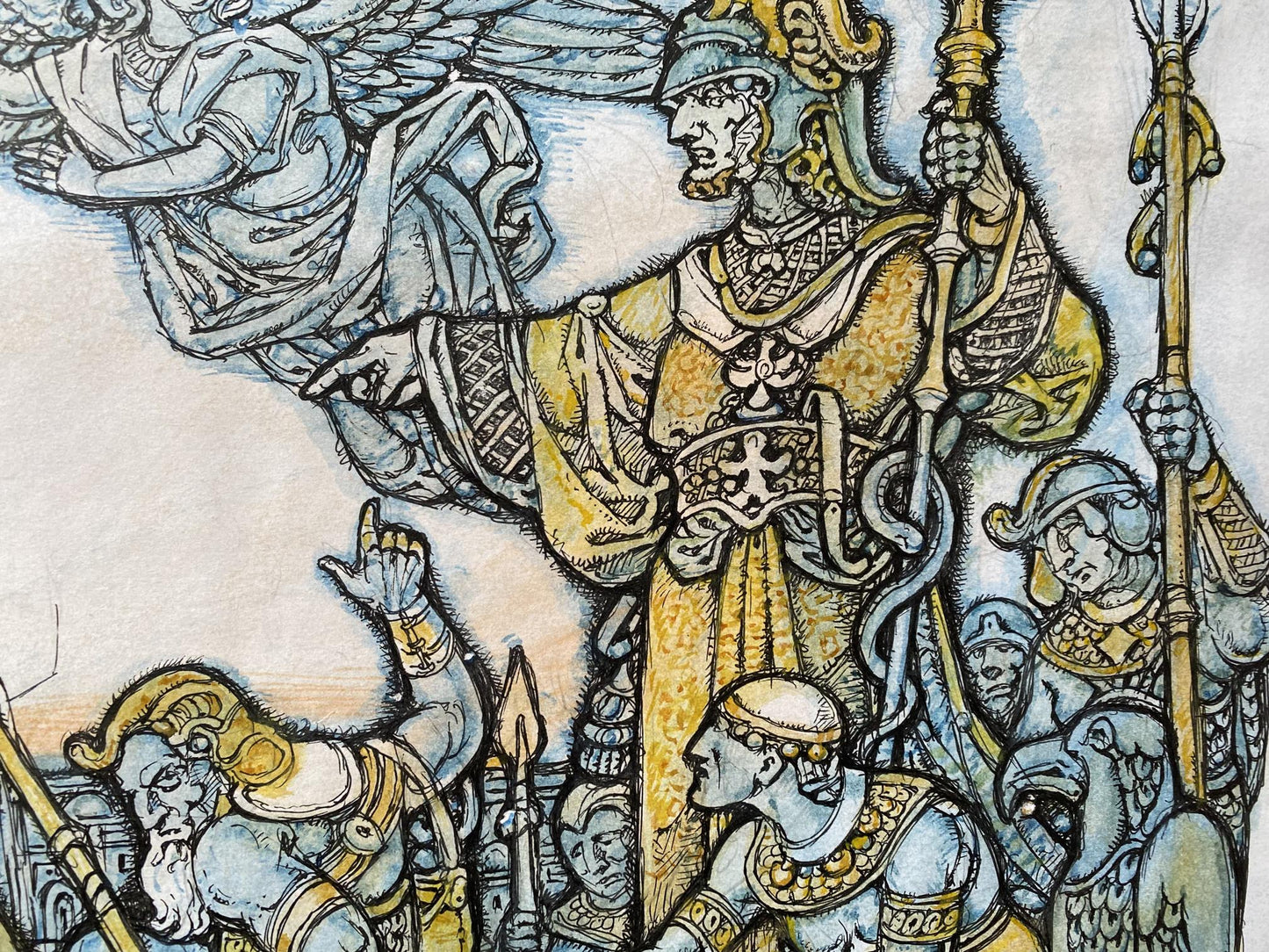 Watercolor, pencil, Ink, painting Babylon Litvinov Oleg Arkad'yevich