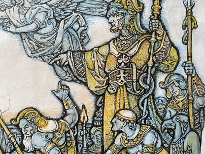 Watercolor, pencil, Ink, painting Babylon Litvinov Oleg Arkad'yevich