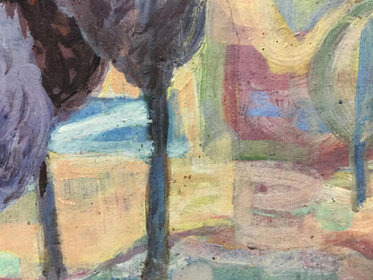 Artist's World interpreted through an abstract oil painting by Konstantin Silovich Kachanov