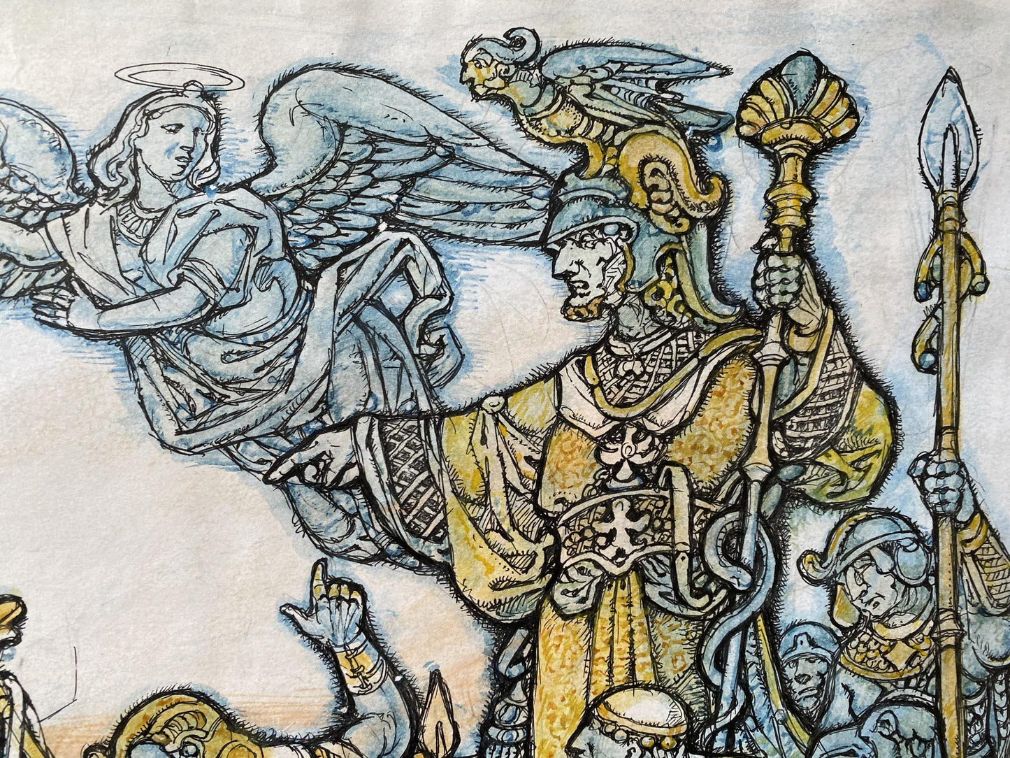 Watercolor, pencil, Ink, painting Babylon Litvinov Oleg Arkad'yevich