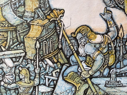 Watercolor, pencil, Ink, painting Babylon Litvinov Oleg Arkad'yevich