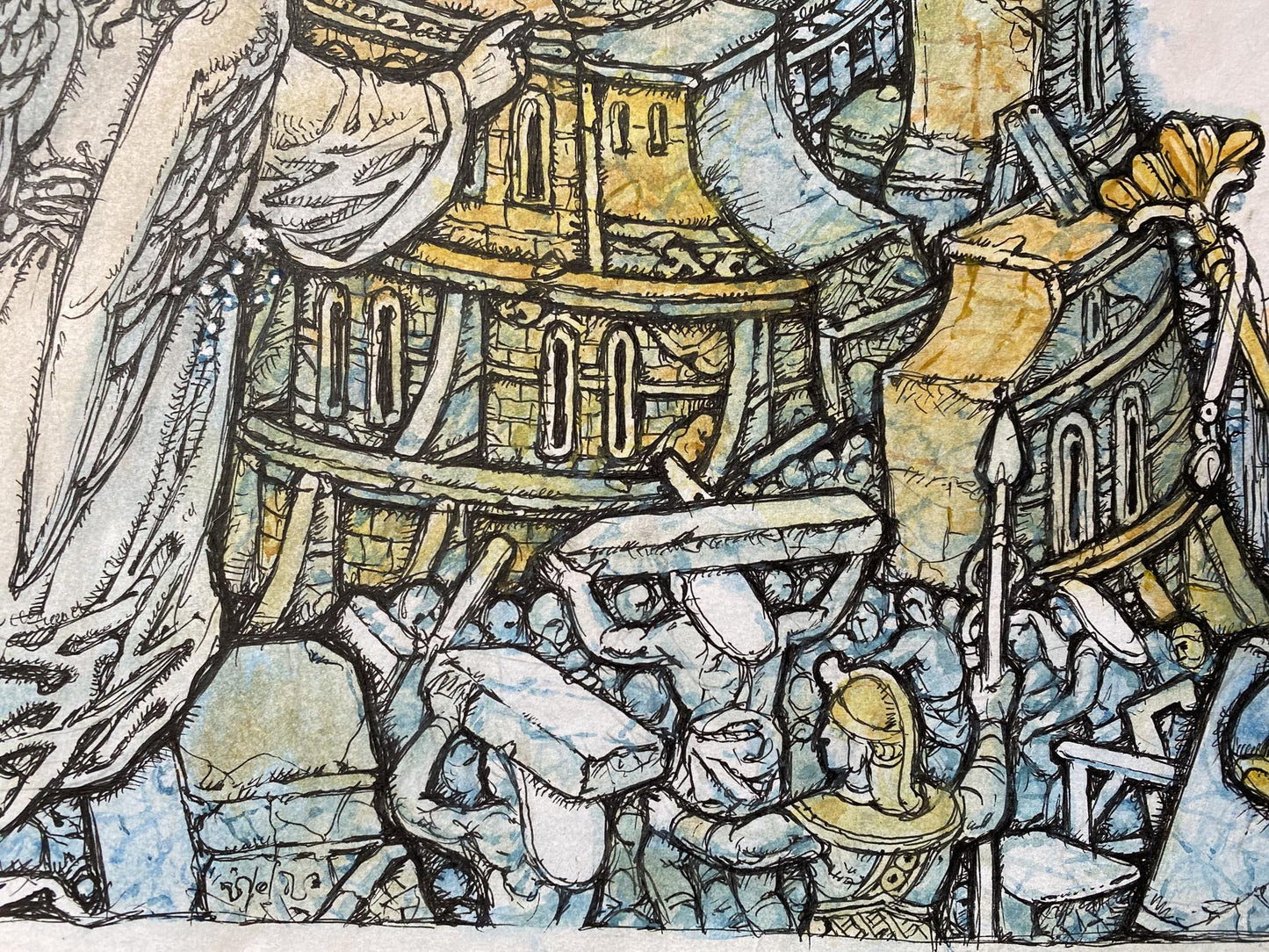 Watercolor, pencil, Ink, painting Babylon Litvinov Oleg Arkad'yevich