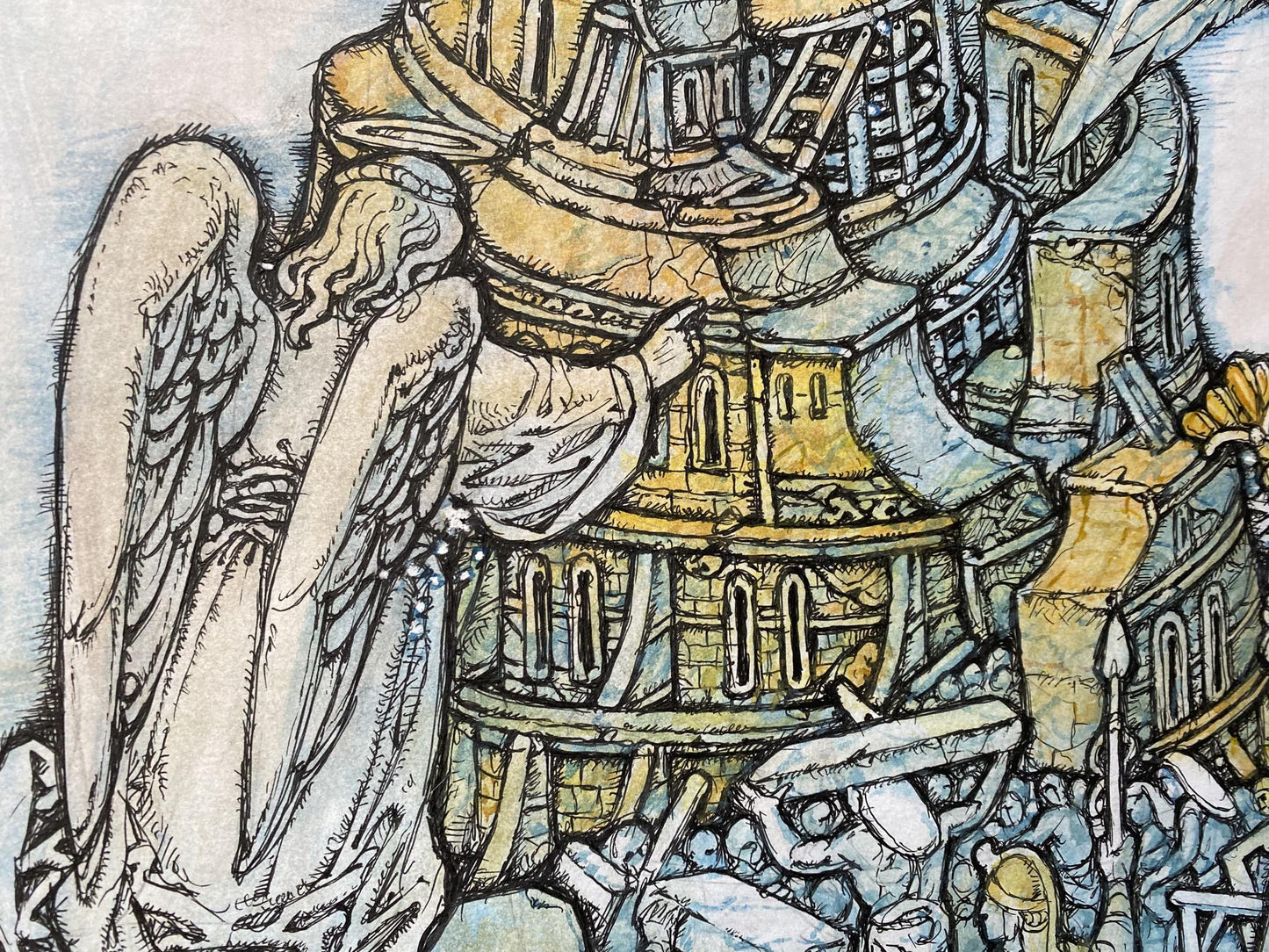 Watercolor, pencil, Ink, painting Babylon Litvinov Oleg Arkad'yevich