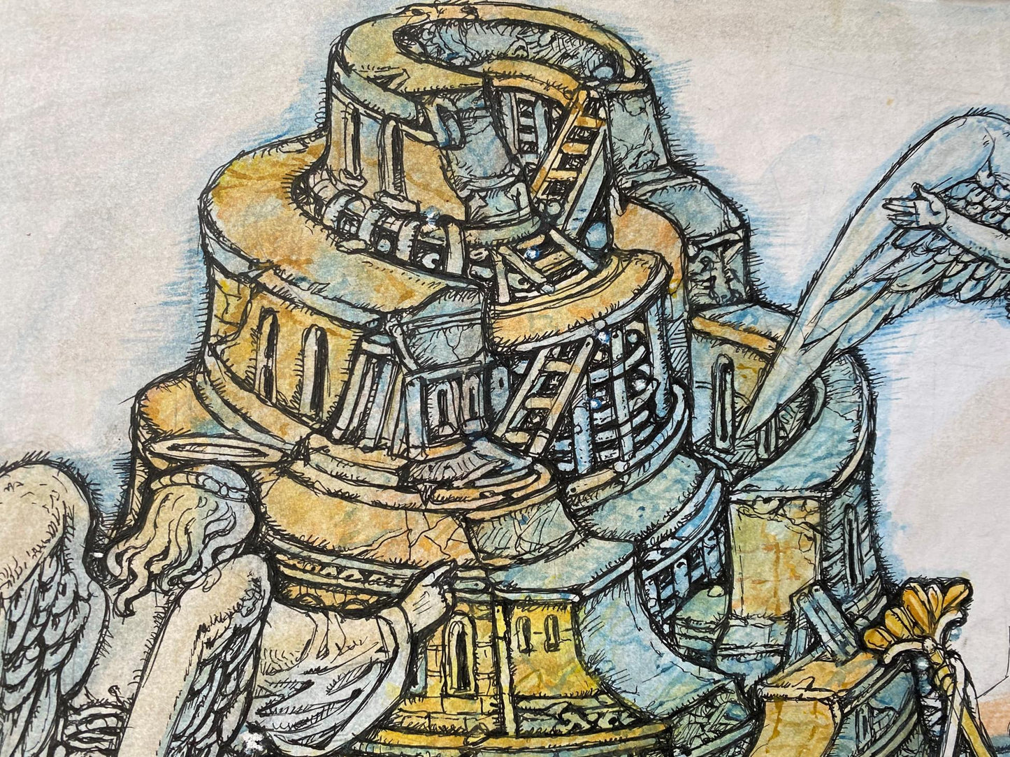 Watercolor, pencil, Ink, painting Babylon Litvinov Oleg Arkad'yevich