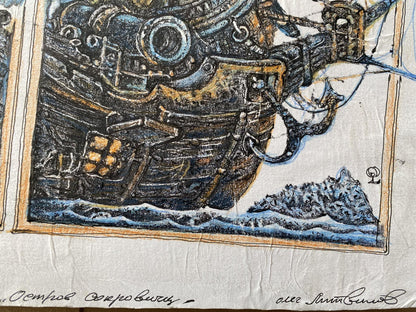 Pencil painting Pirates on a ship Oleg Litvinov